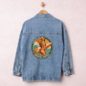 Smooth Ride Coastal Supply | Surf Pin-up Graphic Jeansjacke (Hangar)