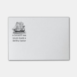 Smooth Sea hat nie ein feines Sailful Quote gemach Post-it Klebezettel