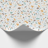 Smooth Stones Terrazzo Muster Geschenkpapier (Ecke)