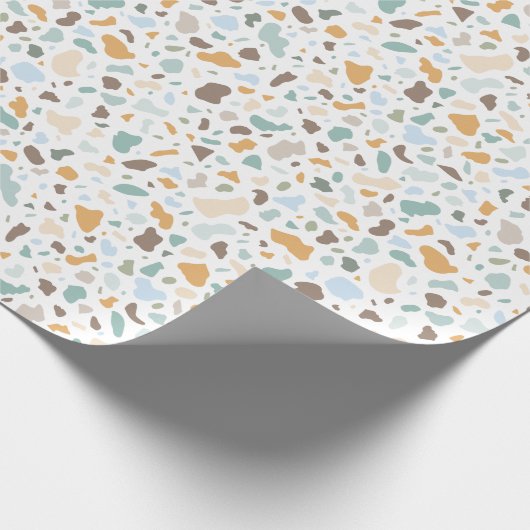 Smooth Stones Terrazzo Muster Geschenkpapier (Ecke)