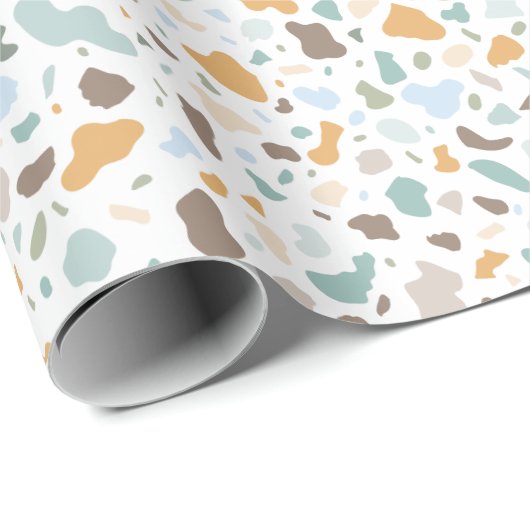 Smooth Stones Terrazzo Muster Geschenkpapier (Rolleneckpunkt)