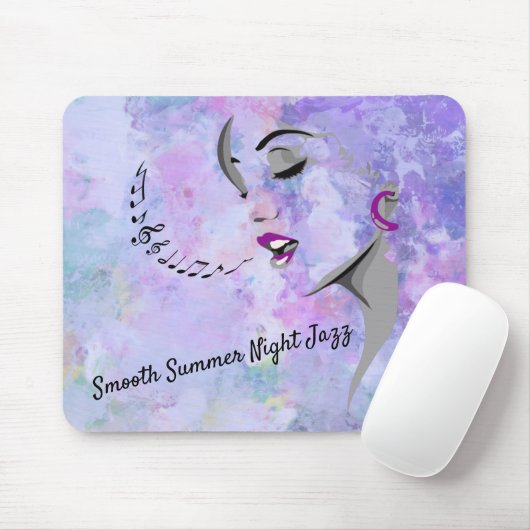 Smooth Summer Night Jazz Abstrakt Lavendel Mousepad (Mit Mouse)