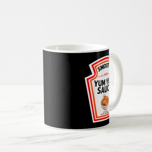 Smooth Yum Yum Sauce Condiment Costume Matching Kaffeetasse (VorderseiteRechts)