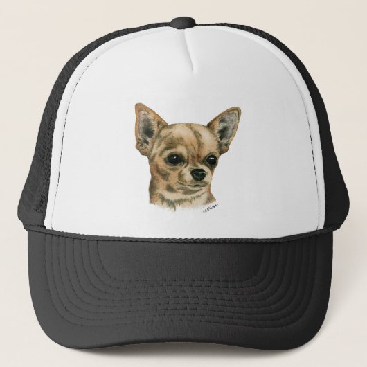 Smoothcoat Chihuahua Truckerkappe (Vorderseite)