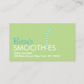 Smoothie Bar Straw Logo Visitenkarte (Vorderseite)