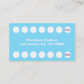 Smoothie Customer Loyalty Rewards Card Treuekarte (Rückseite)