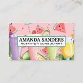 Smoothie Drinks | Gemüse und Obst Visitenkarte (Vorderseite)