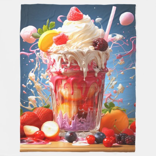 Smoothie Fleecedecke (Vorderseite)