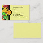 Smoothie-Geschäfts-Visitenkarten Visitenkarte (Vorne/Hinten)