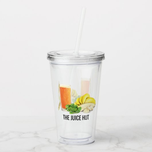Smoothie Juice Business Shop Acryltrinkbecher (Rückseite)
