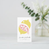 Smoothie Milk Shake Frucht Lemon geschnitten Visitenkarte (Stehend Vorderseite)