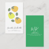 Smoothie Milk Shake Frucht Mango Zitronen Visitenkarte (Vorne/Hinten)