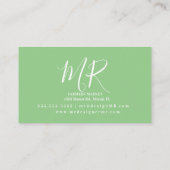 Smoothie Milk Shake Frucht Zitrone Mix Rosa Grün Visitenkarte (Rückseite)