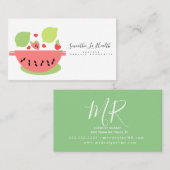 Smoothie Milk Shake Frucht Zitrone Mix Rosa Grün Visitenkarte (Vorne/Hinten)