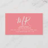 Smoothie Milk Shake Frucht Zitrone Mix Rosa Grün Visitenkarte (Rückseite)