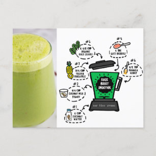 Smoothie-Rezept Postkarte