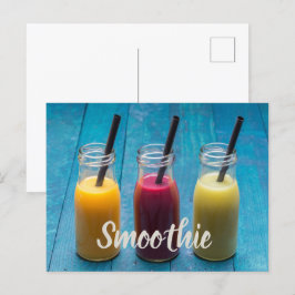 Smoothie Saft trinken Mango Orange Kiwi Geschenk Feiertagspostkarte