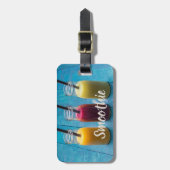 Smoothie Saft trinken Mango Orange Kiwi Geschenk Gepäckanhänger (Vorderseite vertikal)