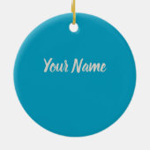 Smoothie Saft trinken Mango Orange Kiwi Geschenk Keramik Ornament (Hinten)