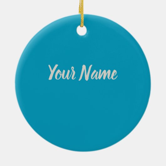 Smoothie Saft trinken Mango Orange Kiwi Geschenk Keramik Ornament (Hinten)