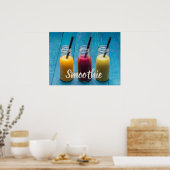 Smoothie Saft trinken Mango Orange Kiwi Geschenk Poster (Küche)