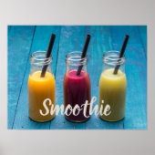 Smoothie Saft trinken Mango Orange Kiwi Geschenk Poster (Vorne)