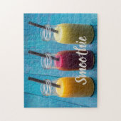 Smoothie Saft trinken Mango Orange Kiwi Geschenk Puzzle (Vertikal)