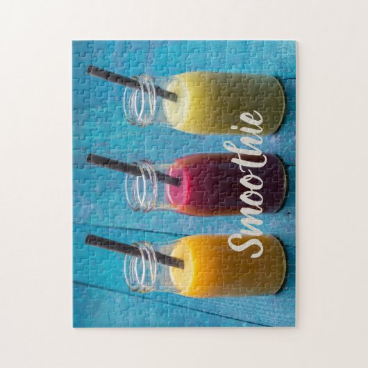 Smoothie Saft trinken Mango Orange Kiwi Geschenk Puzzle (Vertikal)