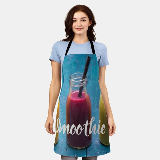 Smoothie Saft trinken Mango Orange Kiwi Geschenk Schürze (Getragen)