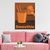 Smoothie Tumbler Black & Orange Canvas Print Leinwanddruck (Insitu (Wohnzimmer))