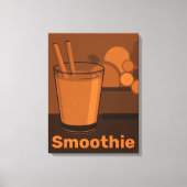 Smoothie Tumbler Black & Orange Canvas Print Leinwanddruck (Vorderseite)