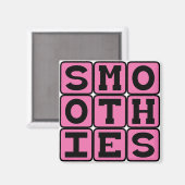 Smoothies, gesunde Fruchtgetränke Magnet (Vorderseite/Rückseite)