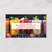 Smoothies in Gläsern | Früchte Visitenkarte (Rückseite)