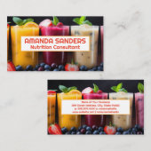Smoothies in Gläsern | Früchte Visitenkarte (Vorne/Hinten)