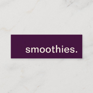 Smoothies. LoyalitätsLochkarte Treuekarte