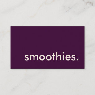 Smoothies. LoyalitätsLochkarte Treuekarte
