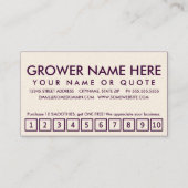 Smoothies. LoyalitätsLochkarte Treuekarte (Rückseite)