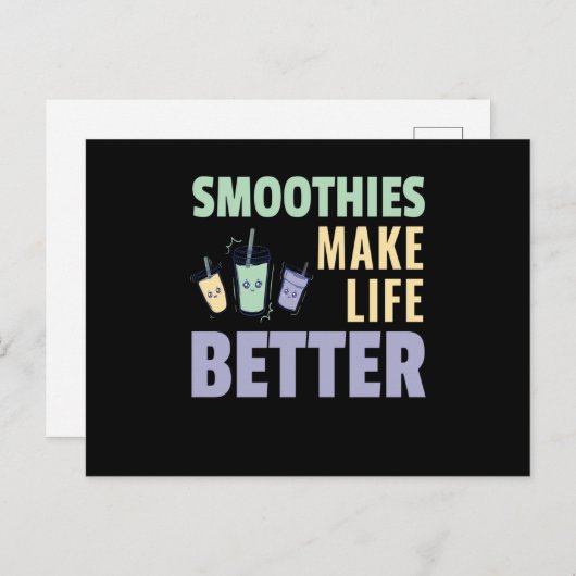 Smoothies machen das Leben fruchtbarer Postkarte (Vorne/Hinten)