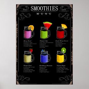 Smoothies-Menü Poster