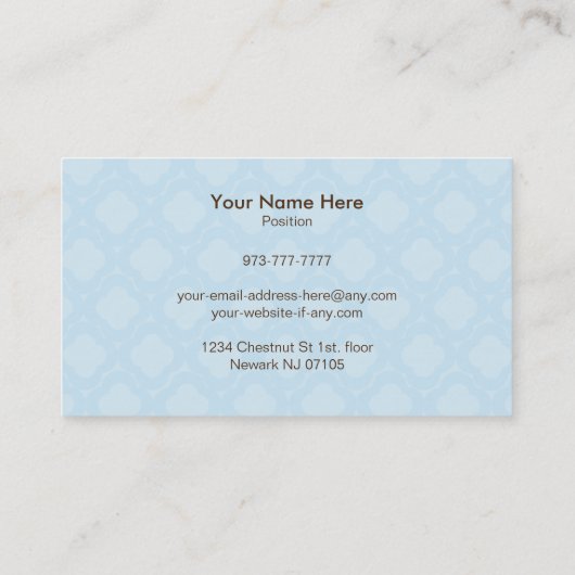 Smoothies-Slogan-Visitenkarten Visitenkarte (Rückseite)