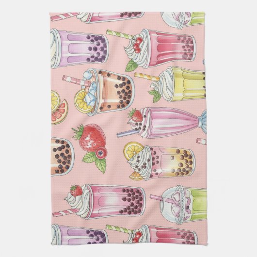 Smoothies und Lemonade von Natasha Us Geschirrtuch (Vertikal)