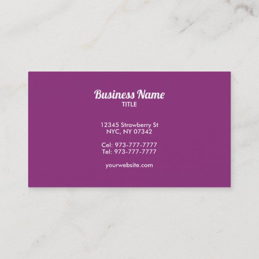 Smoothies Visitenkarten Visitenkarte (Rückseite)