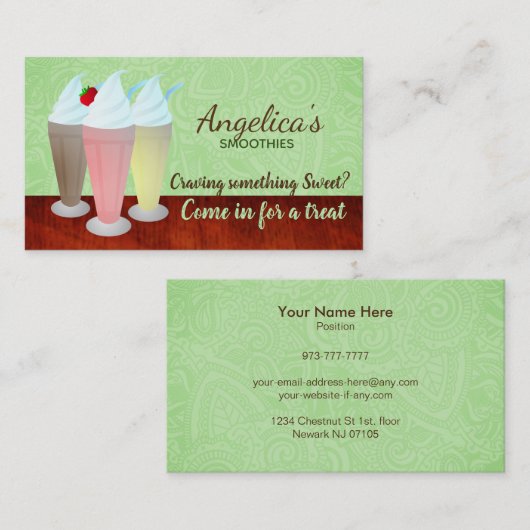Smoothies-Visitenkarten Visitenkarte (Vorne/Hinten)