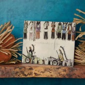 "Smoothing the Place Dance" (Tinte auf Papier) Fotoplatte (Seite)