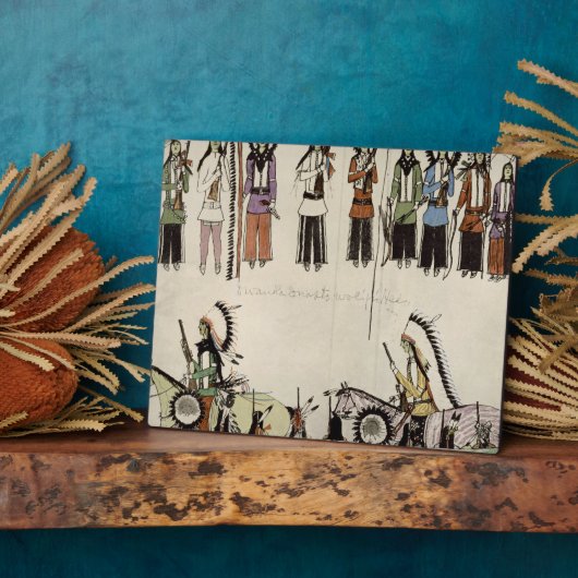 "Smoothing the Place Dance" (Tinte auf Papier) Fotoplatte (Seite)