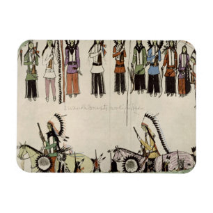 "Smoothing the Place Dance" (Tinte auf Papier) Magnet