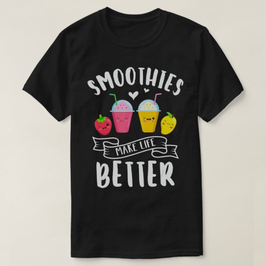 Smoothy machen das Leben besser Mischfrucht Gemüse T-Shirt (Design vorne)