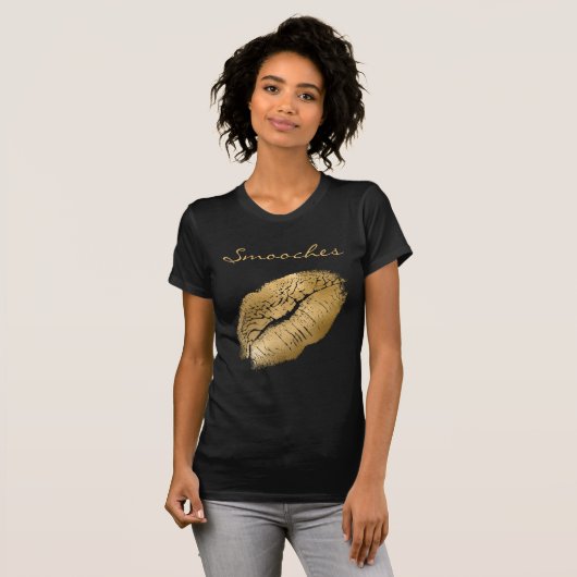 Smoows Black and Gold Lipstick T-Shirt (Vorne ganz)