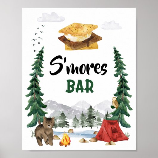 S'more Bar Party-Zeichen Poster (Vorne)