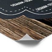 S'more Bar Poster Printwerbung Hochzeitssing Holz (Ecke)